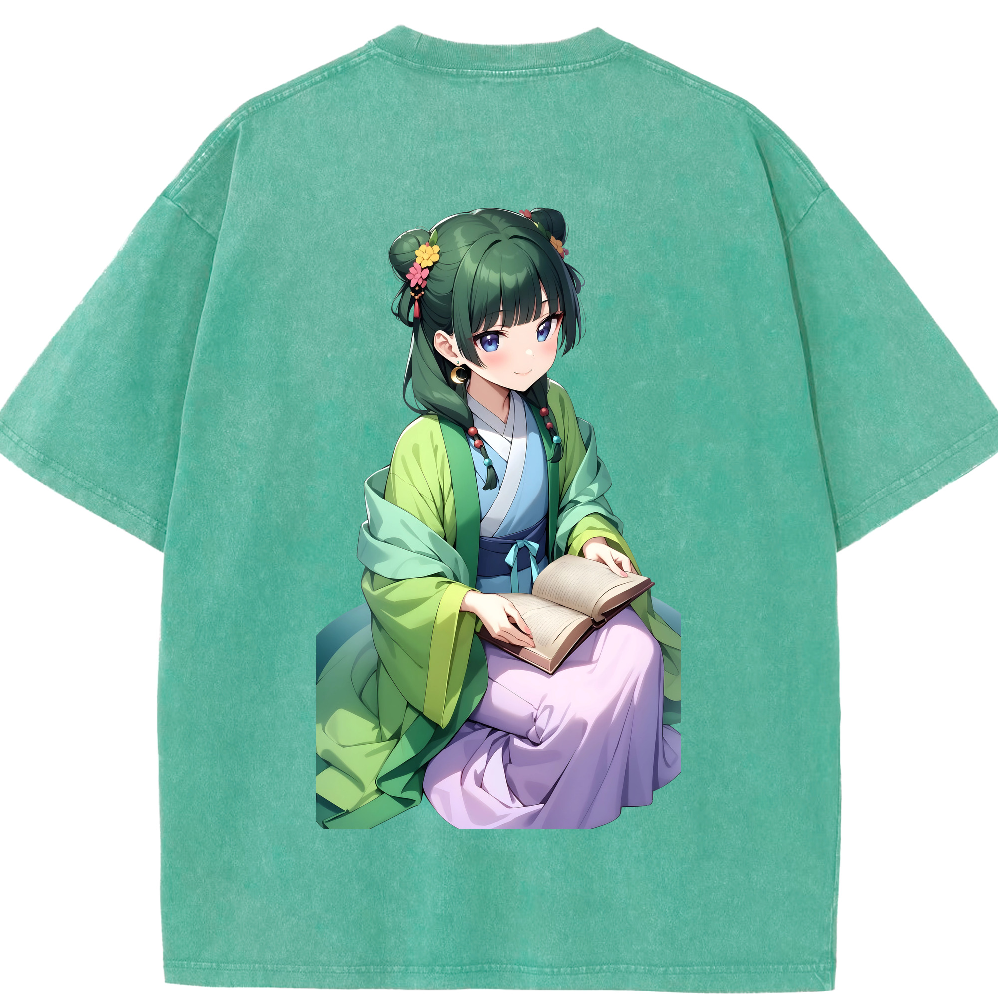 （画像用） 薬屋のひとりごと The Apothecary Diaries 綿100% ヴィンテージ風 半袖Tシャツ（背面プリント）